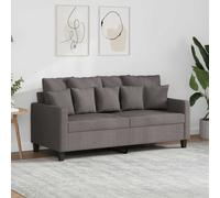 vidaXL Sofá de 2 plazas de tela gris taupé 140 cm