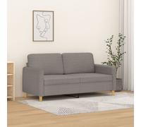 vidaXL Sofá de 2 plazas de tela gris taupé 140 cm