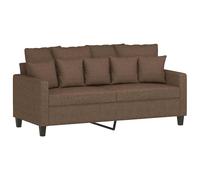 vidaXL Sofá de 2 plazas de tela marrón 140 cm