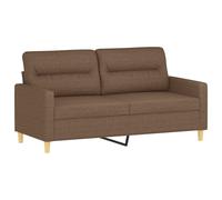 vidaXL Sofá de 2 plazas de tela marrón 140 cm