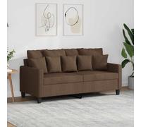 vidaXL Sofá de 2 plazas de tela marrón 140 cm