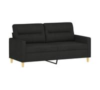 vidaXL Sofá de 2 plazas de tela 140 cm negro