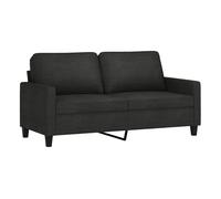 vidaXL Sofá de 2 plazas de tela negro 140 cm