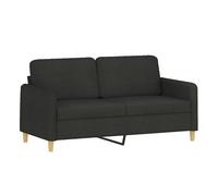 Vidaxl sofá de 2 plazas de tela negro 140 cm