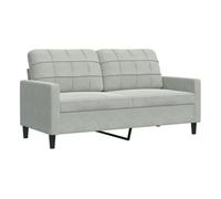 vidaXL Sofá de 2 plazas terciopelo gris claro 140 cm