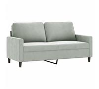 vidaXL Sofá de 2 plazas de Terciopelo Gris Claro 140 cm, sofá, loveseat, sofá de salón, sofás, sofá tapizado, Asientos de salón, sofá de 2 Personas