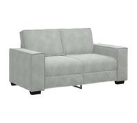 vidaXL Sofá de 2 plazas de Terciopelo Gris Claro 160x78x84 cm, sofá, sofá de Dos plazas, sofá de 2 plazas de Terciopelo, sofá de 2 plazas