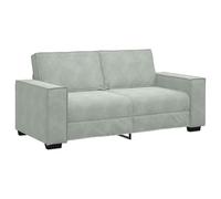 vidaXL Sofá de 2 plazas de Terciopelo Gris Claro 180x78x84 cm, sofá, sofá de Dos plazas, sofá de 2 plazas de Terciopelo, sofá de 2 plazas