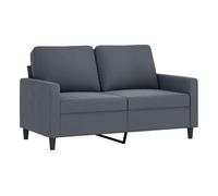 vidaXL Sofá de 2 plazas terciopelo gris oscuro 120 cm