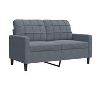 Vidaxl sofá de 2 plazas de terciopelo gris oscuro 120 cm