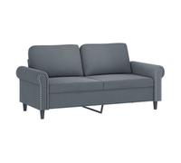 vidaXL Sofá de 2 plazas de terciopelo gris oscuro 140 cm