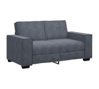 vidaXL Sofá de 2 plazas de Terciopelo Gris Oscuro 160x78x84 cm, sofá, sofá de Dos plazas, sofá de 2 plazas de Terciopelo, sofá de 2 plazas