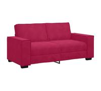 vidaXL Sofá de 2 plazas de terciopelo rojo tinto 180x78x84 cm