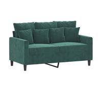 Vidaxl sofá de 2 plazas de terciopelo verde oscuro 120 cm