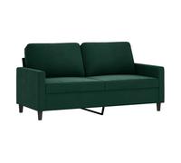 Vidaxl sofá de 2 plazas de terciopelo verde oscuro 140 cm