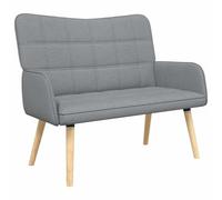 vidaXL Sofá de 2 Plazas Gris Claro 115 x 61 x 87 cm Tela