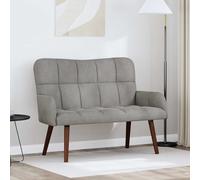 vidaXL Sofá de 2 Plazas Gris Claro 115 x 61 x 87 cm Terciopelo