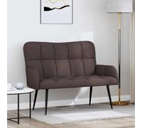 vidaXL Sofá de 2 Plazas Marrón Oscuro 115 x 61 x 87 cm Tela