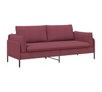 vidaXL Sofá de 2 Plazas Rojo Vino 188 x 81 x 89 cm Tela