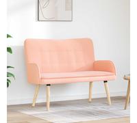 vidaXL Sofá de 2 Plazas Rosa 115 x 61 x 87 cm Bouclé