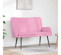 vidaXL Sofá de 2 Plazas Rosa 115 x 61 x 87 cm Tela