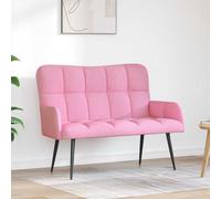 vidaXL Sofá de 2 Plazas Rosa 115 x 61 x 87 cm Tela