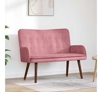 vidaXL Sofá de 2 plazas Terciopelo 115×61×87 cm Rosa