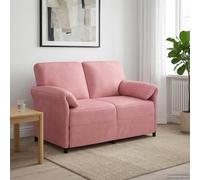 Sofá De 2 Plazas Rosa 138 X 83 X 95 Cm Terciopelo Vidaxl