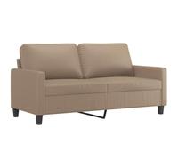 vidaXL Sofá de 2 Plazas, Silla con Reposabrazos Respaldo, Sillón de Descanso Televisión, Asiento Tapizado para Salón, Cuero Sintético Color Capuchino