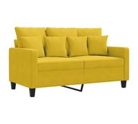 Vidaxl sofá de 2 plazas terciopelo amarillo 120 cm