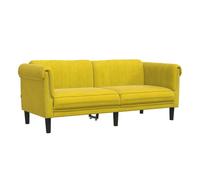 vidaXL Sofá de 2 plazas terciopelo amarillo 182 x 77 x 74 cm