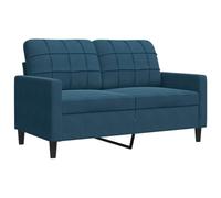 vidaXL Sofá de 2 plazas Terciopelo azul 120 cm