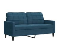 Vidaxl sofá de 2 plazas terciopelo azul 140 cm