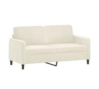 Vidaxl sofá de 2 plazas terciopelo color crema 140 cm