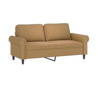 vidaXL Sofá de 2 plazas terciopelo marrón 140 cm