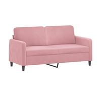 vidaXL Sofá de 2 plazas terciopelo rosa 140 cm