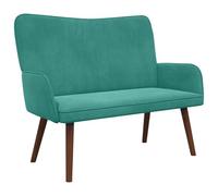 vidaXL Sofá de 2 Plazas Tuquesa 115 x 61 x 87 cm Terciopelo