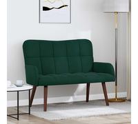 vidaXL Sofá de 2 Plazas Verde oscuro 115 x 61 x 87 cm Terciopelo