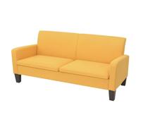 vidaXL Sofá de 3 plazas 180x65x76 cm amarillo Amarillo