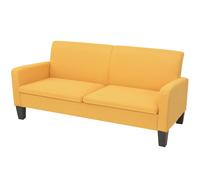 Vidaxl sofá de 3 plazas 180x65x76 cm amarillo
