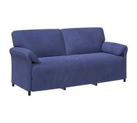 vidaXL Sofá de 3 plazas 198 x 83 x 95 cm Terciopelo Multicolor Azul policía
