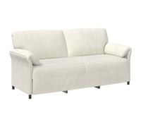 vidaXL Sofá de 3 plazas 198 x 83 x 95 cm Terciopelo Multicolor Crema