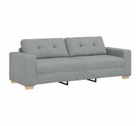 vidaXL Sofá de 3 plazas, 220x78x80 cm, tela Multicolor Gris claro