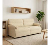 vidaXL Sofá de 3 plazas 3 plaza Crema 198 x 83 x 95 cm Tela