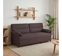 vidaXL Sofá de 3 plazas 3 plaza Marrón Oscuro 198 x 83 x 95 cm Tela