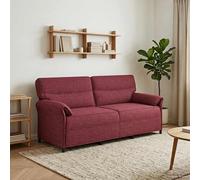 vidaXL Sofá de 3 plazas 3 plaza Rojo vino 198 x 83 x 95 cm Tela