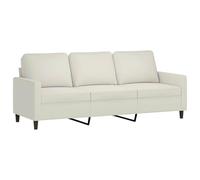 vidaXL Sofá de 3 plazas terciopelo color crema 180 cm