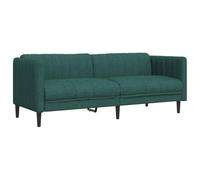 vidaXL Sofá de 3 Plazas, Asiento de Relax Televisión con Respaldo Reposabrazos, Sillón Tapizado de Descanso, Mueble para Salón, Tela Verde Oscuro