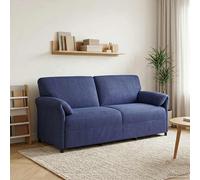 vidaXL Sofá de 3 plazas Azul Policía 198 x 83 x 95 cm Terciopelo