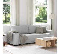 vidaXL Sofá de 3 plazas color gris nube, 220x77x82 cm, de tela